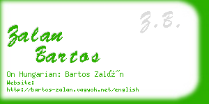 zalan bartos business card